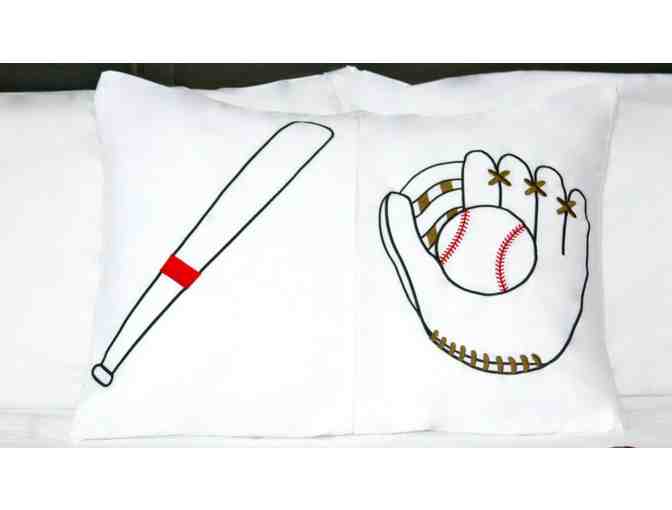 Pillow Case - Embroidered - Baseball