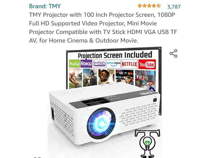 Home Cinema and Outdoor Projector with 100-Inch Screen - Photo 1