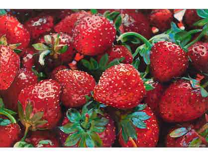 "Juicy Hearts" Acrylic Painting Print Mounted