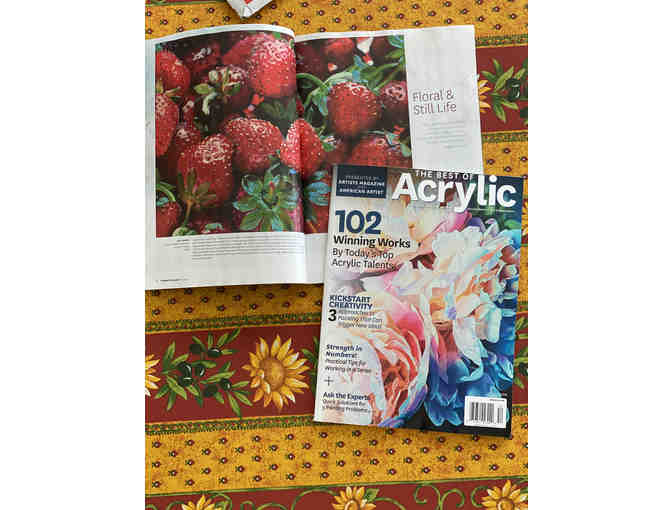 'Juicy Hearts' Acrylic Painting Print Mounted