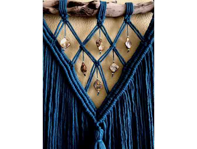 Driftwood and Shell Yarn Art Wall Hanging