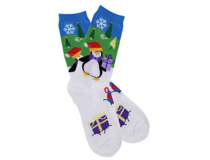 Present Penguin Ankle Socks - Photo 1