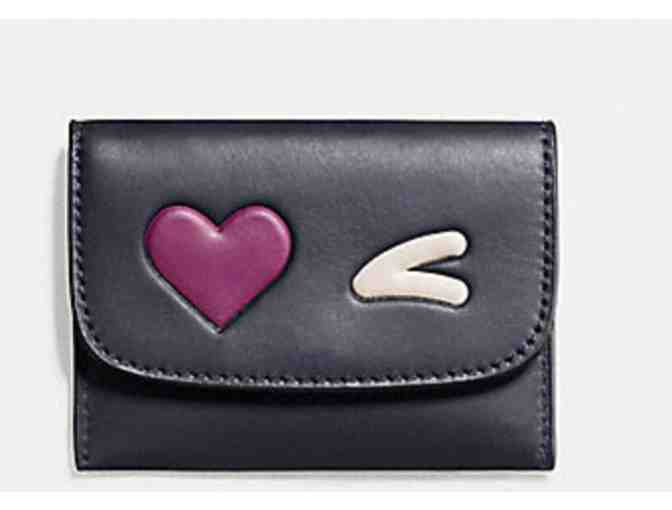 COACH HEART CARD POUCH IN GLOVETANNED LEATHER - NWT - Photo 1