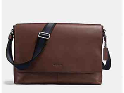 COACH CHARLES MESSENGER IN SMOOTH LEATHER - MAHOGANY
