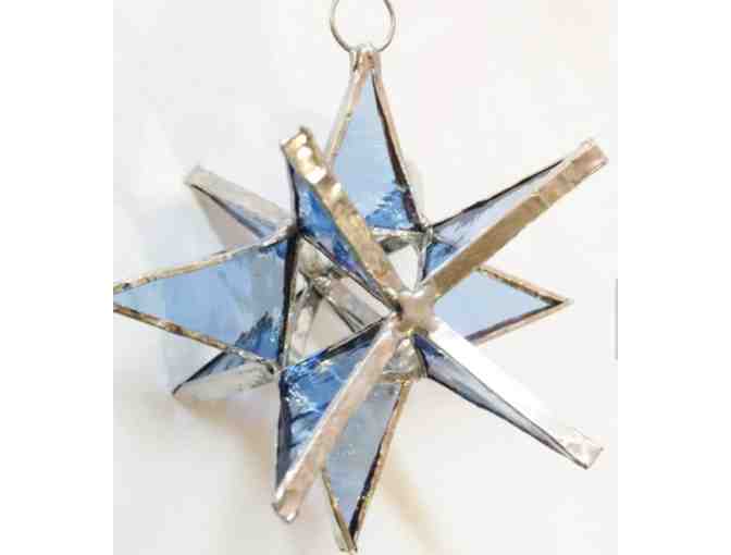 3-D Stained Glass Star - Sky Blue - Photo 1