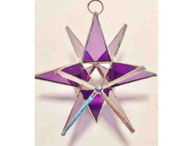3-D Stained Glass Star - Amythest - Photo 1