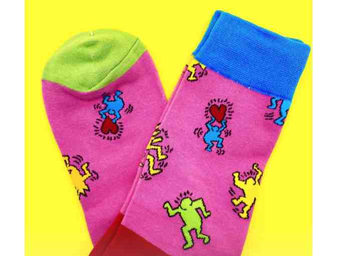 Keith Haring Crew Socks - Pink - Photo 1