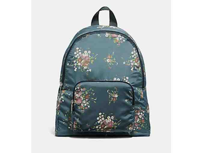 COACH PACKABLE BACKPACK WITH FLORAL BUNDLE PRINT - Photo 1