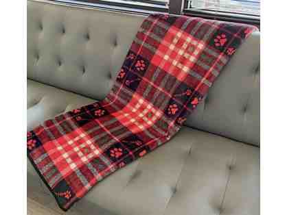 Max and Neo Red, Black and White Flannel Throw Blanket