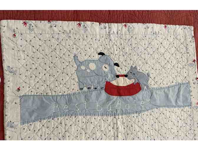 One-of-a-kind Vintage Dog and Puppy Quilt