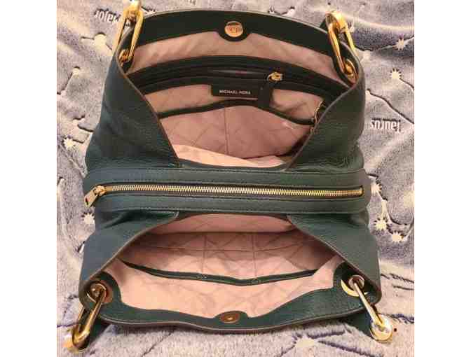 Michael Kors ' Raven' Green Leather Purse