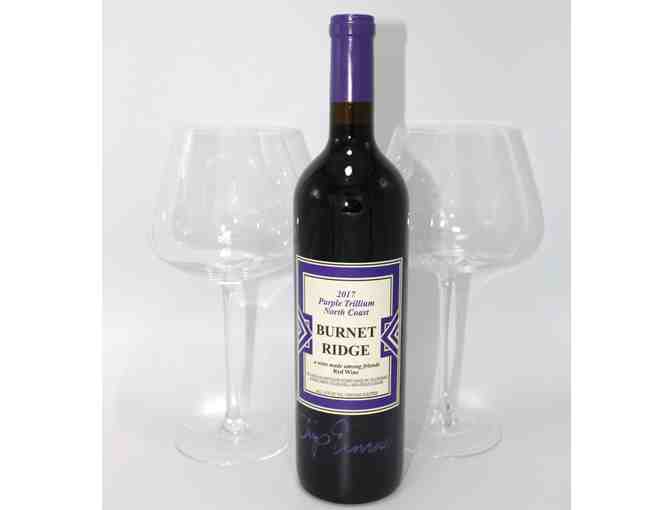 Bottle of Burnet Ridge Wine and 2 wine glasses - Photo 1