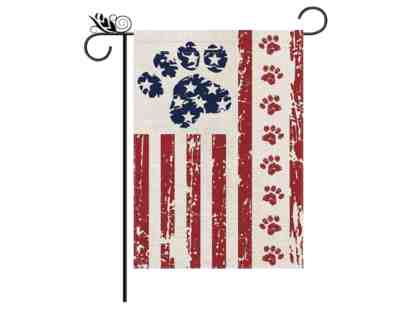 Double-Sided Garden Flag - Dog Stars and Stripes