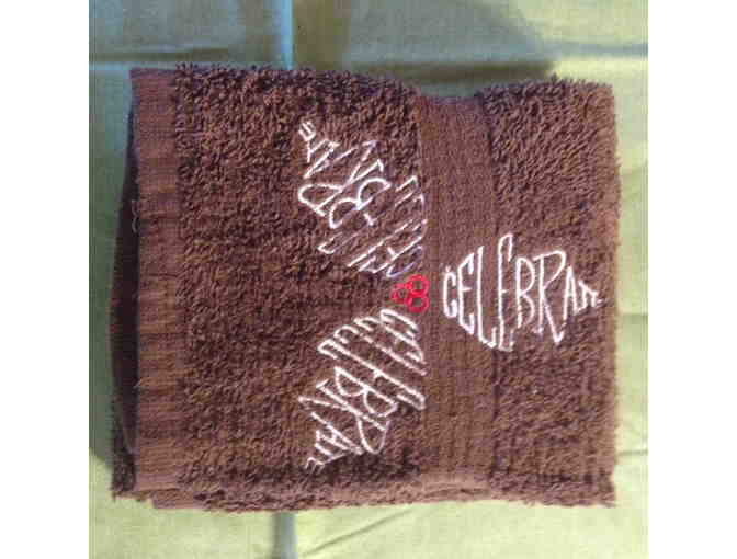 3 Embroidered Hand Towels - Snowflake, Celebrate & Frog