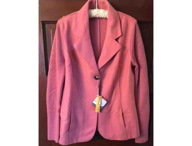 NWT rose-colored alpaca sweater jacket (ladies medium)