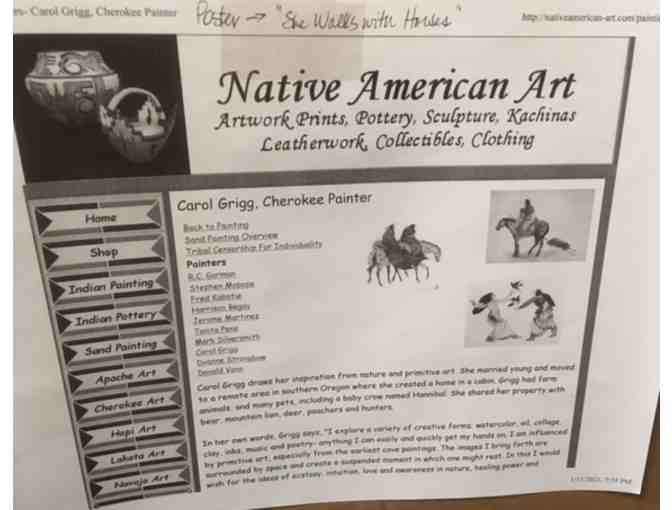 Native American Poster -- SIgned by Carol Grigg