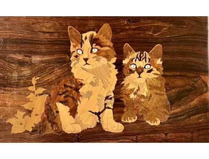 3 kittens wooden collage 12" x 18" - Photo 1