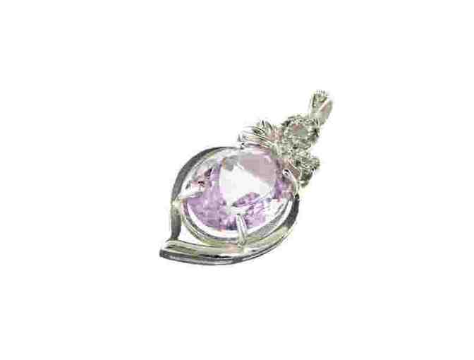 Amethyst and White Sapphire Pendant - Photo 1
