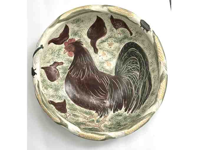 Evy Stewart Rooster and Chicken Large Bowl - Photo 1