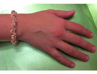 *Peach Woven Wire Bracelet*