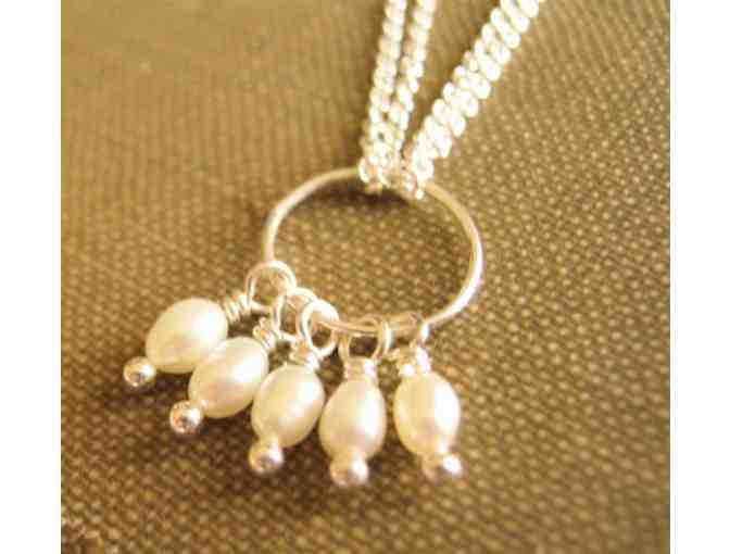 Under Oak Studios - Five Pearl Circle Necklace