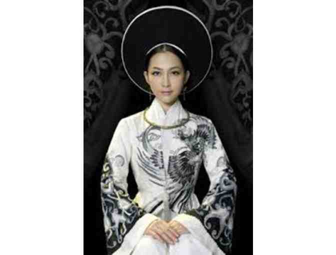 Collection of 5 Ao Dai dresses from famous designers, custom-fitted to the winner