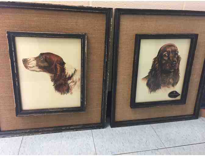 Two Matched Framed Dog Portraits