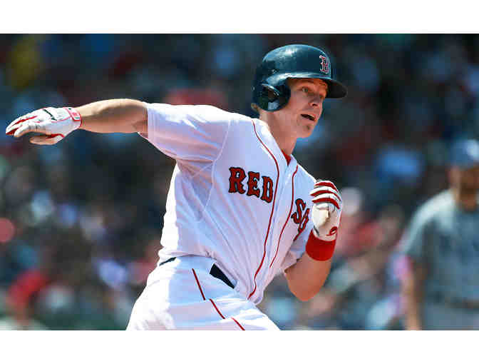 Brock Holt Autographed Baseball With A Pair of Red Sox Tickets