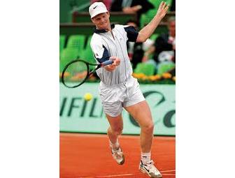 Jim Courier autographed tennis racquet