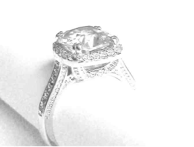 Sterling Silver & Lt Amethyst CZ Ring