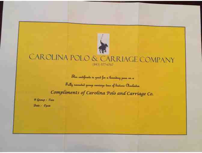 Two Carriage Rides downtown Charleston