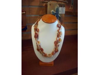 Cornelian, Citrine and Moon Stone Necklace