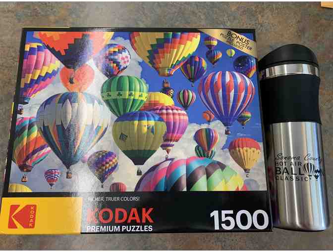 4 tickets to the Sonoma County Hot Air Balloon Classic and Puzzle and Thermos
