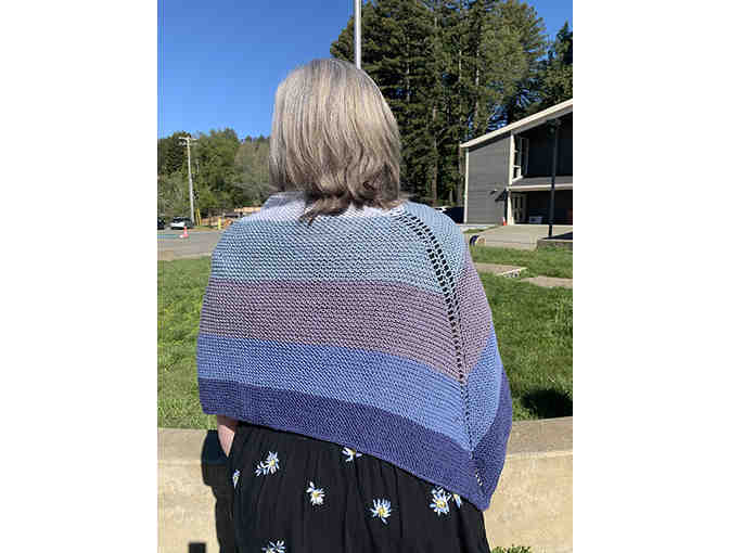 Hand Knit Wool Scarf by Mrs. Fig - Ocean Blues