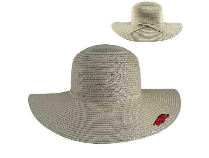 Arkansas Razorback Natural Straw Hat - Photo 1