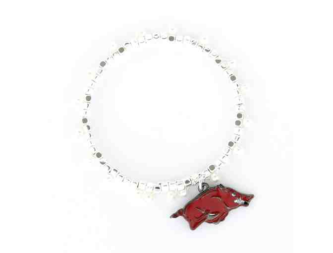 Arkansas Razorback Pearl Necklace and Bracelet Set