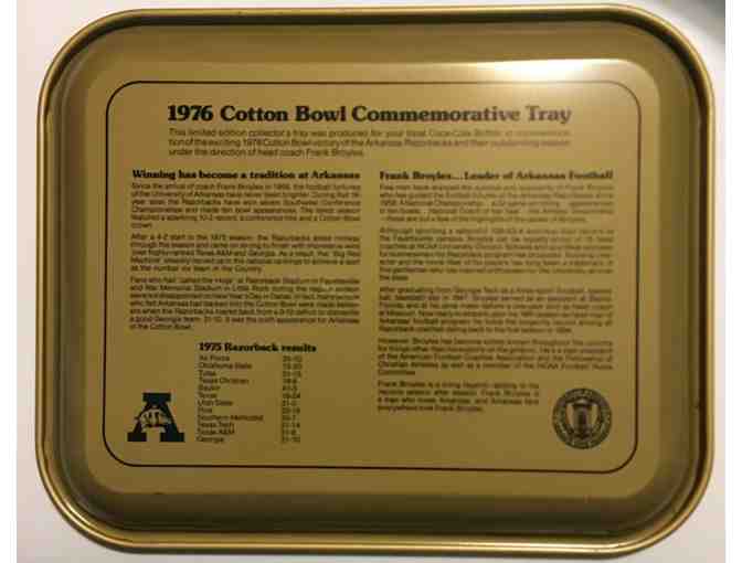 1976 Cotton Bowl Vintage Coke Commemorative Tray