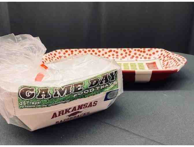 Arkansas Razorback Football Stadium Ceramic Tray and Serving Trays