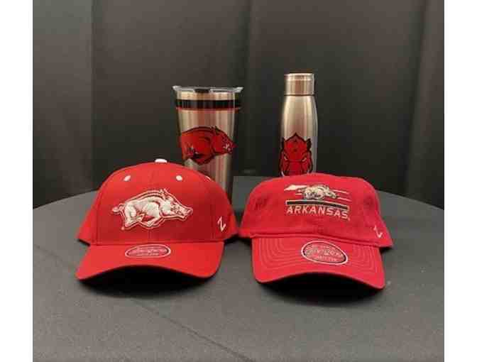 Arkansas Razorback His and Her Hat and Tervis Tumbler Set