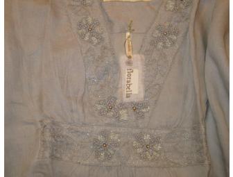 Florabella Linen Kaftan and Raffia Braid Hat