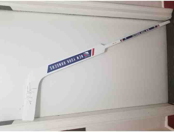 New York Rangers Hockey Stick - Autographed by Henrik Lundquist