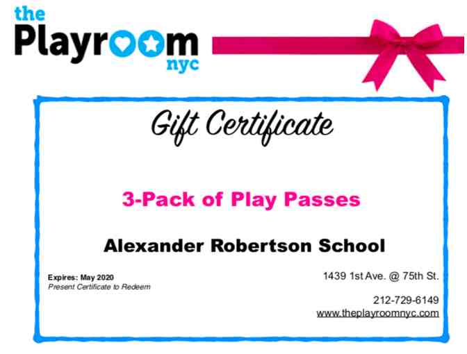 3-Pack of Play Passes at The Playroom NYC - Photo 1