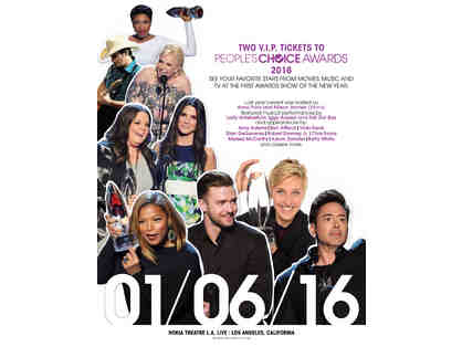 2 VIP Tickets To People's Choice Awards- Jan 6, 2016