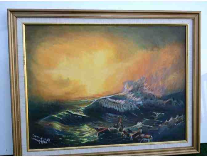 Painting Reproduction of Aivazovsky's 'Ninth Wave' by Karnig Alajajian