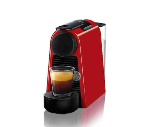 Nespresso Essenza Mini Coffee Machine-Cherry Red and Aeroccino Black frother