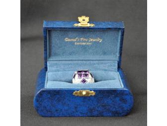 8 Carat White Gold Diamon & Amethyst Ring