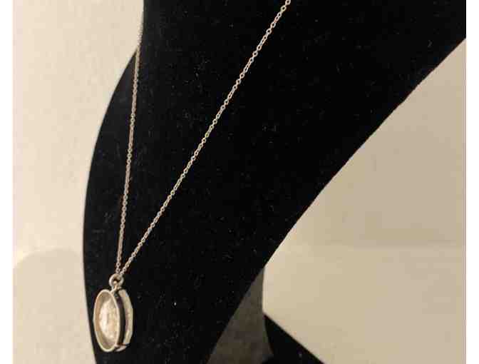 Sterling Silver Crystal Necklace with Pearls