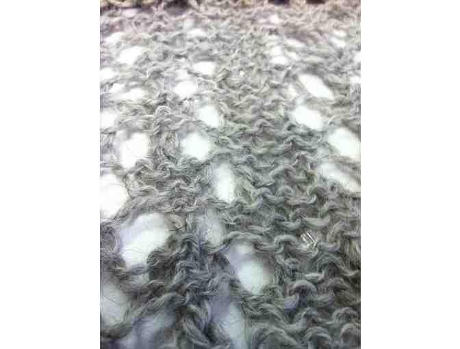 Hand Knitted 100% Superfine Alpaca Scarf by Mary Jane Hartley