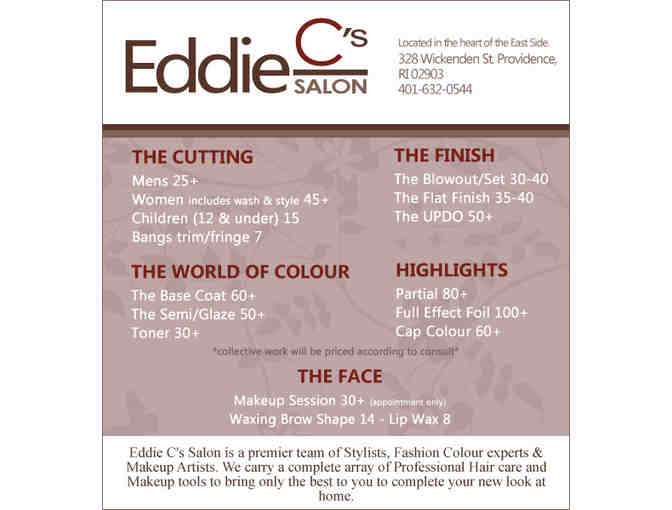Cut & Style with Nina at Eddie C's Salon