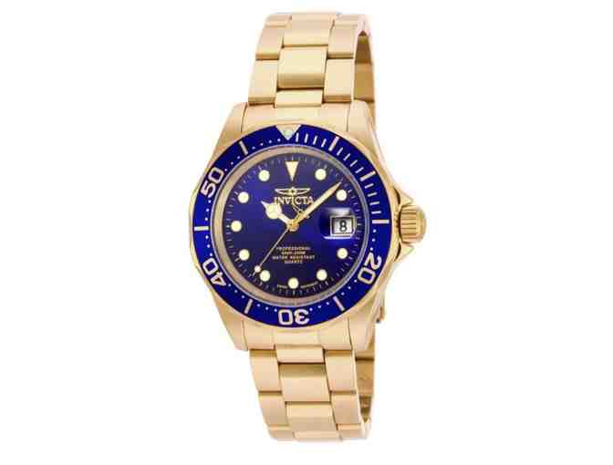 Invitca Men's 17058 Pro Diver Quartz 3 Hand Blue Dial Watch